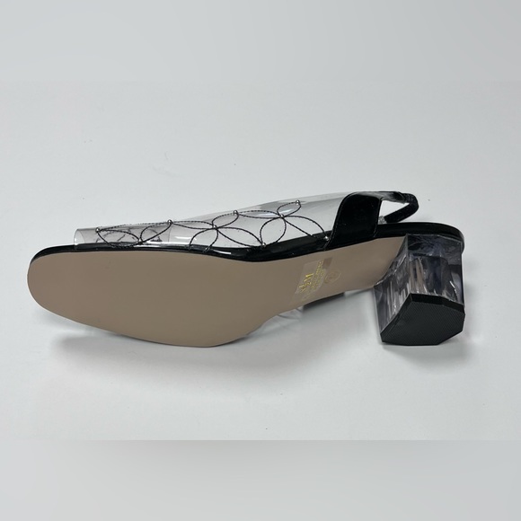 Annie Women’s Black Clear Block Dreas Heels - Picture 8 of 9